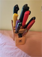 Knife block with assorted knives