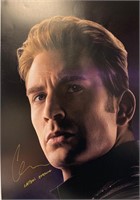 Autograph Avengers Endgame Chris Evans Poster