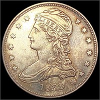 1838 Capped Bust Half Dollar CLOSELY UNCIRCULATED