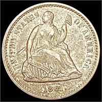 1861 Seated Liberty Half Dime CLOSELY