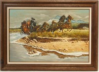 John Stanford painting - Stagecoach