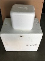 White Styrofoam Coolers Big and Small Few Minor