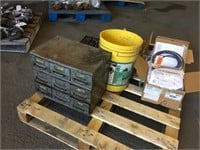 PALLET WITH PUNCH DIES AND ASSORTED MISC