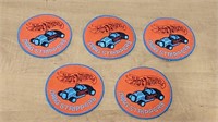 5 Hotwheels Dragstrippers Patches 5"