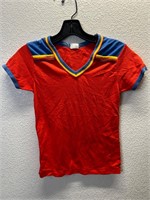 Vintage Femme Color Block Shirt Medium