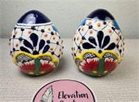 Hand Painted Mexican Salt and Pepper Shakers