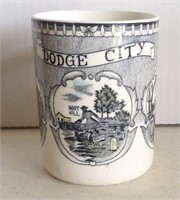 Vintage Scenic Dodge City Souvenir Coffee Cup