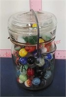 Marbles in Atlas Jar