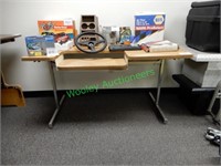 Wood Desk/ Table with Metal Legs