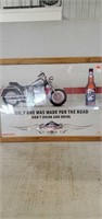 Harley-Davidson / Miller Lite Framed Sign