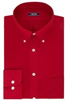 New IZOD Mens Regular Fit Stretch Solid Button Dow