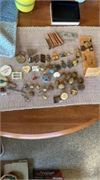 Lot of Pins, Buttons, Military Buttons, and More