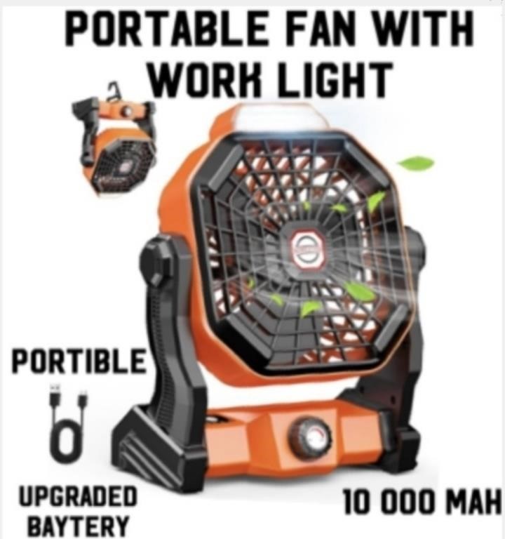 PORTABLE FAN WITH WORK LIGHT /