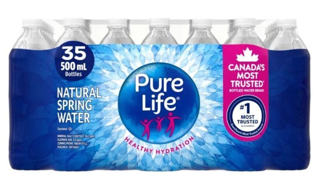 (2) 35-Pk Pure Life Natural Spring Water, 500ml