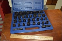 Black Socket Set in Blue Carry Case