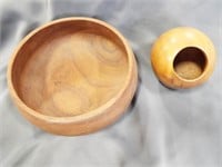 (2) Wooden Bowls