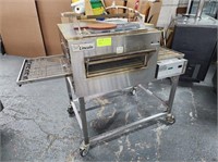 LINCOLN ELECTRIC CONVEYOR PIZZA OVEN W/ CART