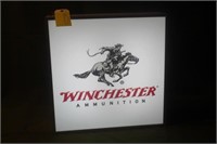 Winchester Lighted Sign, Works, Approx 20"x7"x20"