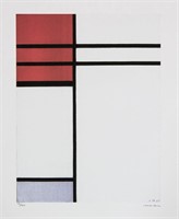 Piet Mondrian 'Composition with Red and Grey'