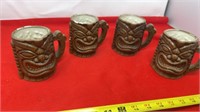 Vintage Tiki Brown Mugs