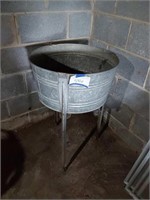 Galvanized Tub on Legs with a Spout