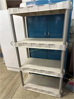Plastic Shelving Unit with 4 Shelves