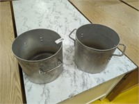 (2) Aluminum Pots no Lids