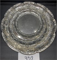 Vintage Silver Plated Serving Platters (3)