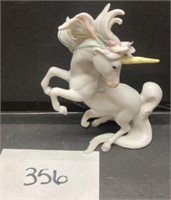 Vintage 1986 Enesco Rearing Porcelain Unicorn