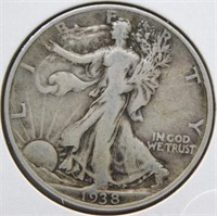 1938 Liberty Walking Half Dollar.