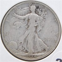 1934-S Liberty Walking Half Dollar.