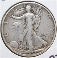 1937-D Liberty Walking Half Dollar.