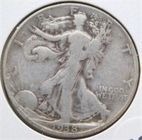 1938-D Liberty Walking Half Dollar.