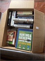 Box of hardback hunting, bird, misc books