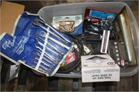 Flat w/misc wrenches, sockets, LP hose & more