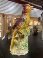 Vintage ceramic bird. Unmarked figurine.