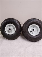 2 10" pneumatic tires