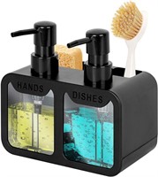 Dish & Hand Soap Dispenser, Black