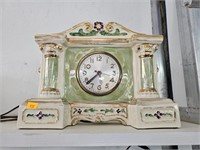 Vintage porcelain mantle clock