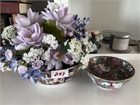 FLORAL ARRANGMENT AND POT