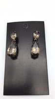 Sterling Silver earrings with brown stones