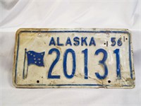 1956 Alaska License Plate 20131 - For Display ONLY