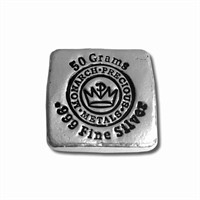 50 gram Silver Poured Bar Monarch Metals