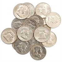 (20) Franklin Half Dollars -90% Silver