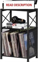 3 Tier End Table  Vinyl Record Stand  Black