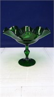 Green Glass Candy Bowl