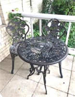 Metal Patio Bistro Table & Chairs