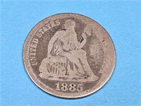 1885 Seated Liberty Silver Dime