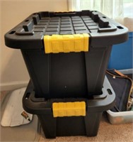 STACKING STORAGE TOTES AND CONTENTS
