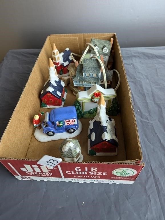 Lot of Various Christmas Village Pieces/Houses